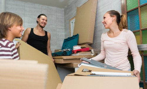 House removal team preparing a local move in Brixton