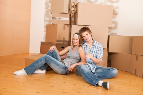 Furniture pick-up team handling bulky sofa removal in Brixton