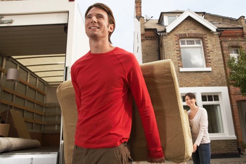 Professional man and van helping with a local Brixton move
