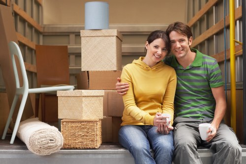 Professional removals team helping with a Brixton home move on a residential street