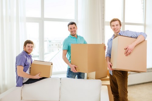 Brixton removal staff handling items carefully during a move