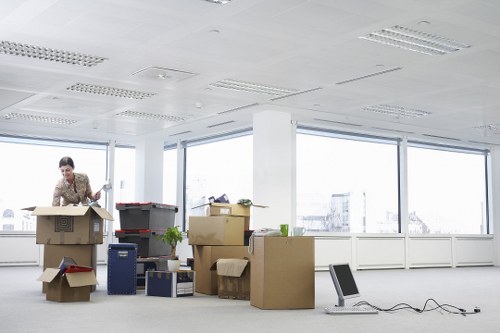 Prepared flat moving checklist and packed boxes for a Brixton home move