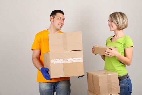 Example move using a Brixton removal van near a busy local street